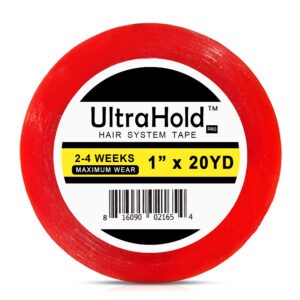 Red Wig Adhesive Tape Roll 1" x 20 Yard | Strong Hold Hair System Tape | Waterproof & Skin Safe | For Wigs, Toupees & Hair Patches